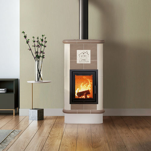 Holz-Kaminofen - QUADRA 4 LEVELS - Cerampiù Srl - 8 kW / gemischt / bodenstehend