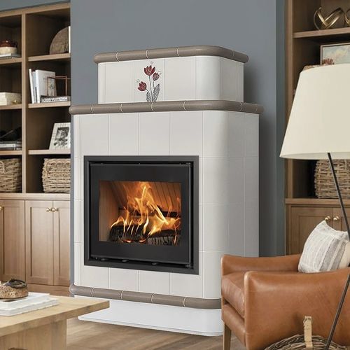 Holz-Kaminofen - SPARTA - Cerampiù Srl - elektrisch / 8 kW / Multibrennstoff
