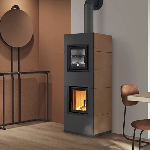 Holz-Kaminofen - COOK - Cerampiù Srl - elektrisch / 8 kW / Multibrennstoff
