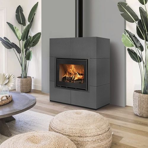 Holz-Kaminofen - WIDE - Cerampiù Srl - elektrisch / 8 kW / Multibrennstoff