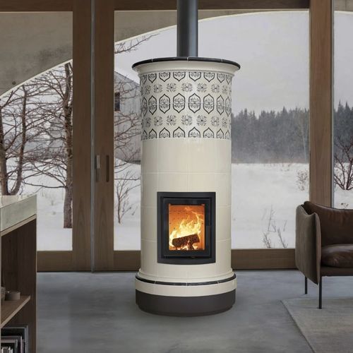 Holz-Kaminofen - ALPINA 6 LEVELS - Cerampiù Srl - elektrisch / 8 kW / Multibrennstoff