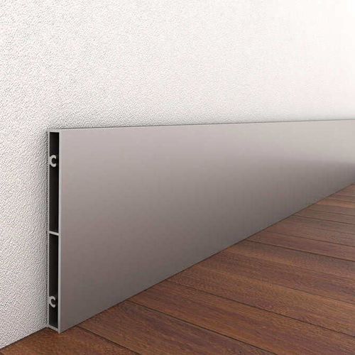 Silberfarbene Zierleiste - FALKIT&reg; - Alu-Stock SA - poliertes Aluminium / anodisiertes Aluminium / rechteckig