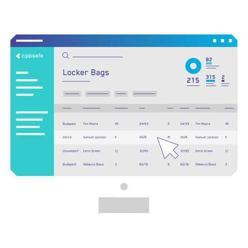 Management-Software - Zippsafe - für Umkleidefach / Echtzeit / smart