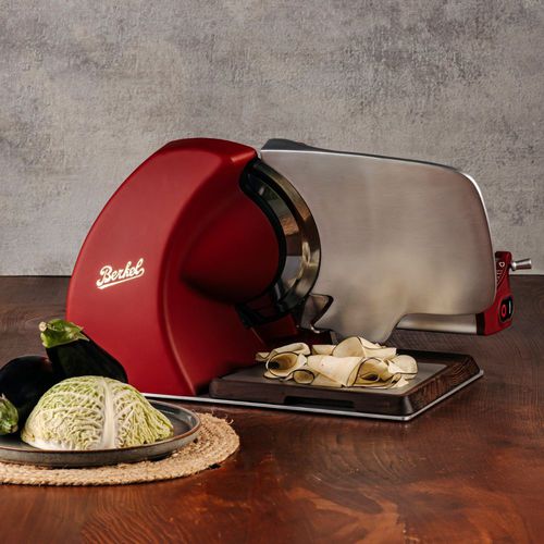 Lebensmittel-Schneidemaschine / für Brot - HOME LINE 250 PLUS MATTE RED - Berkel - Käse / Obst / Gemüse