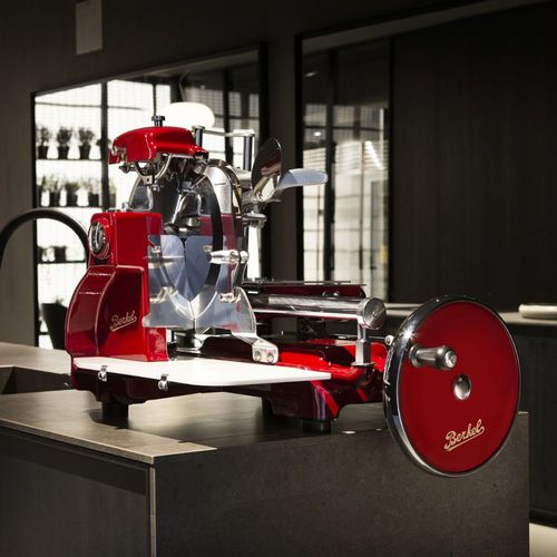 Lebensmittel-Schneidemaschine / Fleisch - FLYWHEEL BS300 RED - Berkel - halbautomatisch / Profi / Rundmesser