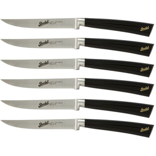 Steakmesser mit Harzgriff - ELEGANCE SET OF 6 BLACK - Berkel - mit Edelstahlklinge