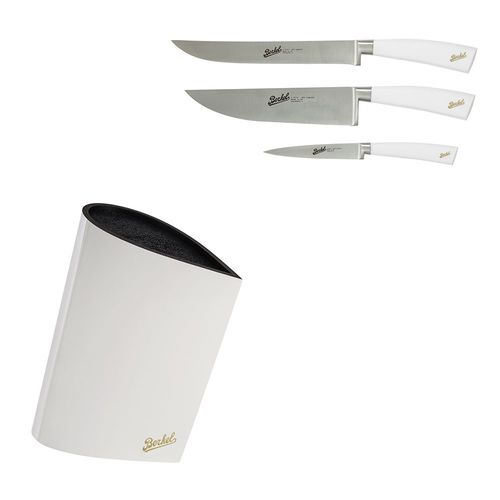 Polypropylen-Messerblock - BAG + ELEGANCE CHEF SET OF 3 WHITE - Berkel - HDF / Sperrholz / lackiertes Holz
