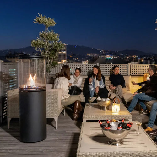 Selbsttragende Patioheizung - Patio - Le Feu - Gas / mit Rollen / vertikal