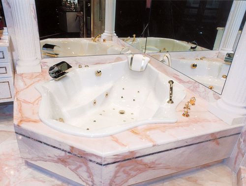 Badewanne für Eckeinbau - LYS - Preti - freistehend / zur beruflichen Nutzung / Verbundwerkstoff