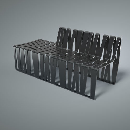 Modulare Bank für den öffentlichen Raum - EOL - Sarragala - originelles Design / Aluminium / Blech