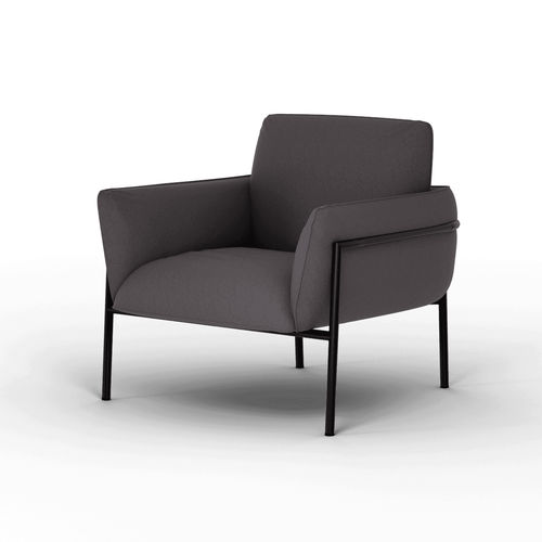 Moderner Sessel - Tori - Mirplay Objektmöbel - Stoff / aus lackiertem Metall / ergonomisch