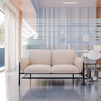 Modernes Sofa - Tori  - Mirplay Objektmöbel - Stoff / ergonomisch / grau