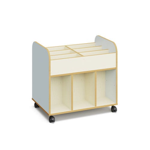Bücherregal mit Rollen - Dan - Mirplay Objektmöbel - modern / für Kindergarten / Sperrholz