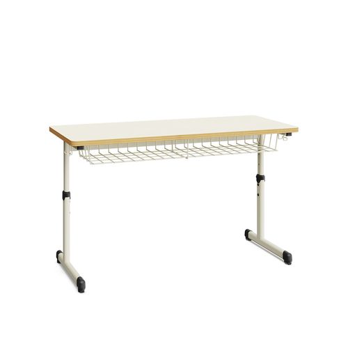 Moderner Tisch - Quar double - Mirplay Objektmöbel - MDF / Gestell aus Metall / rechteckig