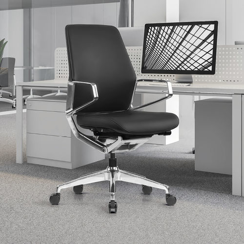 Moderner Chefsessel - CYBER - Gierre Sedute - Leder / Stoff / Metall