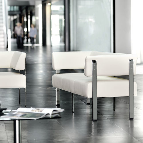 Modernes Sofa - STYLE - Gierre Sedute - Leder / Farbe anpassbar / Metall