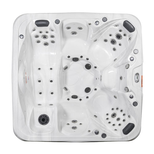 Whirlpool zum Aufstellen - P-600 - Catalina Spas - quadratisch / Sechssitzer / Holz