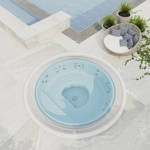 Einbau-Whirlpool - Mila - Catalina Spas - rund / sieben Personen / Aluminium