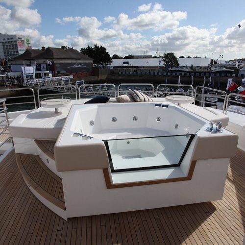 Whirlpool zum Aufstellen - Catalina Spas - rechteckig / für mehrere Personen / Edelstahl
