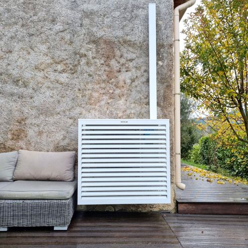 Aluminium-Klimaanlagenabdeckung - GAMME ALU L - DECOCLIM - L / für Außenbereich / bodenstehend