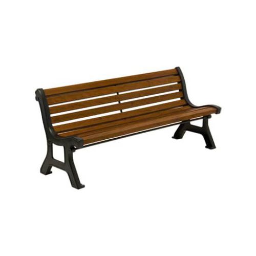 Moderne Bank für den öffentlichen Raum - BENCHES ROMA - EUROCOM SRL - Metall / Holz / mit Rückenlehne