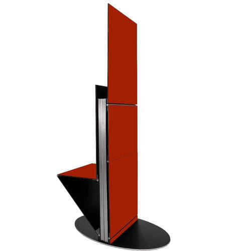 Werbestele - AMD SALOMON DESIGN - doppelseitig / für den Innenraum / Stahl