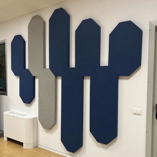 Schallschluckplatte für Wand - ADAMANT - Oudimmo Acoustic Design - für Trennwand / geometrisch / grün