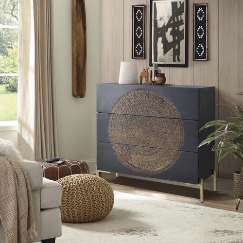 Moderne Kommode - 1380 - Giner y Colomer - Metall / Massivholz / 3 Schubladen