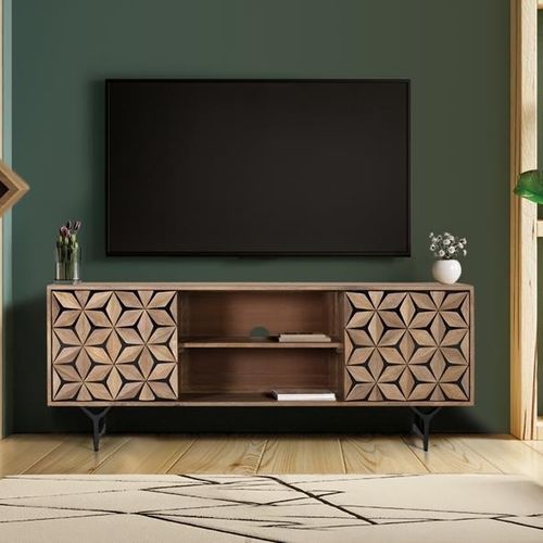 Modernes Fernsehmöbel - 1740 - Giner y Colomer - mit Regal / Metall / Holz