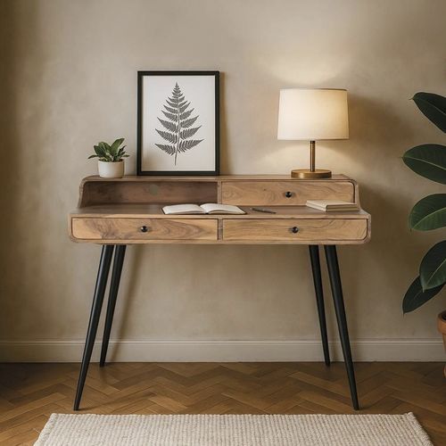 Moderner Konsolentisch - 1629 - Giner y Colomer - Holz / Gestell aus Metall / rechteckig