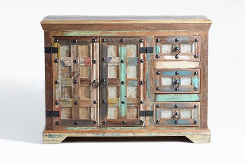 Modernes Sideboard - 6935 - Giner y Colomer - aus recyceltem Holz / mit Regal / recycelt