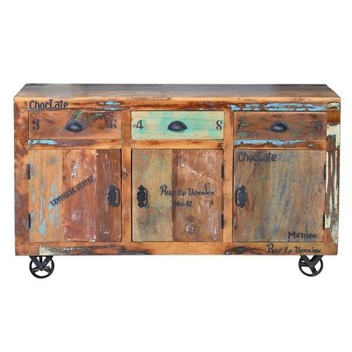 Klassisches Sideboard - 6296 - Giner y Colomer - Metall / Massivholz / aus recyceltem Holz