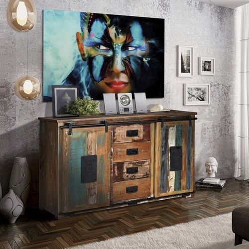 Klassisches Sideboard - 6361 - Giner y Colomer - Metall / aus recyceltem Holz / recycelt