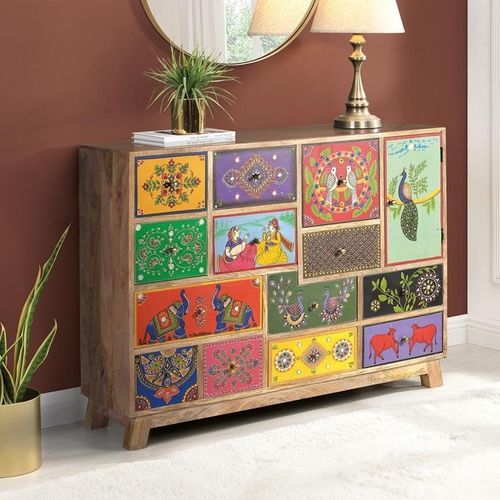 Ethno-Sideboard - 6117 - Giner y Colomer - Holz / Massivholz / mit Schubladen