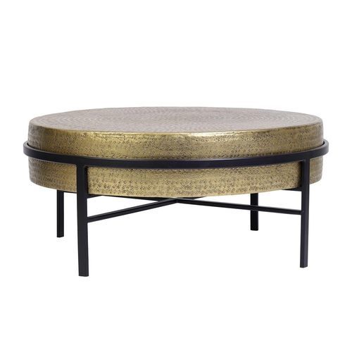 Moderner Couchtisch - 6840 - Giner y Colomer - Bronze / Gestell aus Metall / rund