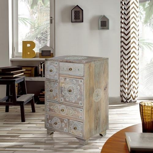 Moderne Kommode - 6792 - Giner y Colomer - Massivholz / handbemaltes Holz / mit Schublade
