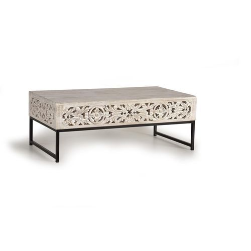 Moderner Couchtisch - 6198 - Giner y Colomer - Holz / Gestell aus Metall / rechteckig