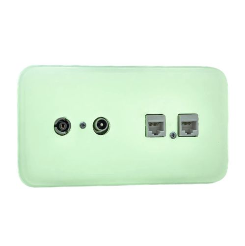 USB-Steckdose - PHOSPHORESCENT - Ornatus - Mehrfach / wandmontiert / Einbau