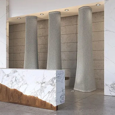 Betonsäule - SMART USE TOWER - Sirolis - gebogen / Dekor
