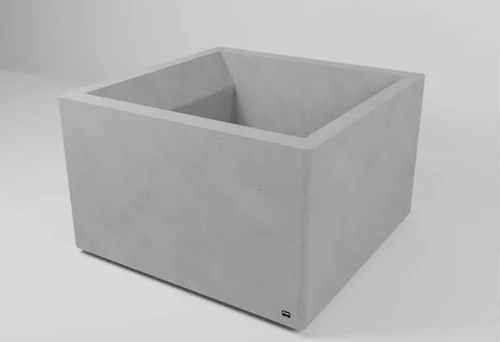 Beton-Pflanzkübel - Q1000 - Sirolis - quadratisch / hoch / minimalistisches Design