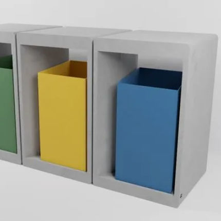 Überdachung für Müllcontainer - BLUE - Sirolis