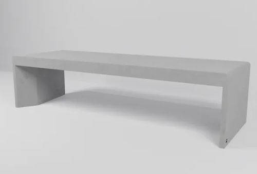 Moderne Bank für den öffentlichen Raum - COLLECTIVE - Sirolis - Beton / ohne Rückenlehne / ohne Armlehnen