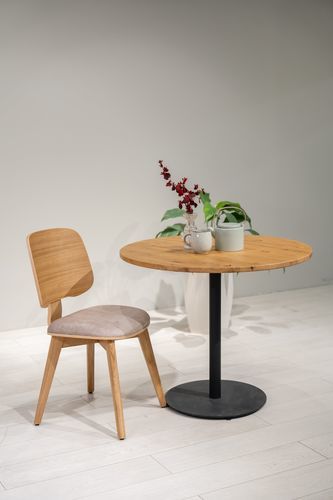 Moderner Bistrotisch - Meubles des Carpates - Metall / Massivholz / Eiche