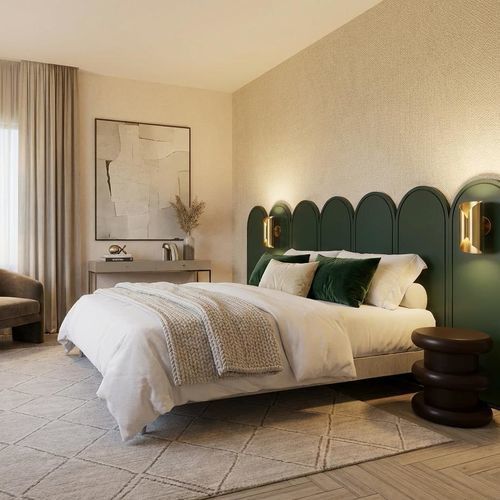 Kopfteil für Doppelbetten - WALLWOOD FORME COURBE DESIGN CREUX - Studio Gazelles - für Einzelbetten / modern / Eiche
