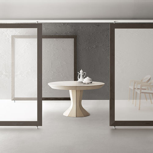 Moderner Tisch - OPERA - BAULINE - Holz / Gestell aus Aluminium / Gestell aus Holz