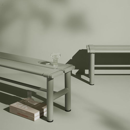 Design-Tischgarnitur - PARKER - MIZETTO AB - Metall / Bambus / Garten