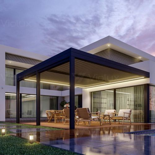 Bioklimatische Pergola - 9006 - Violux LTD - selbsttragend / Aluminium / mit orientierbaren Lamellen