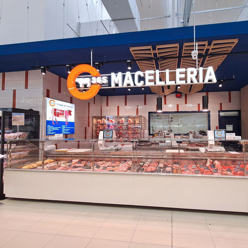 Verkaufskühlvitrine - BISTROT MEAT - Eurocryor - für Metzgerei / Metall / mit Tür