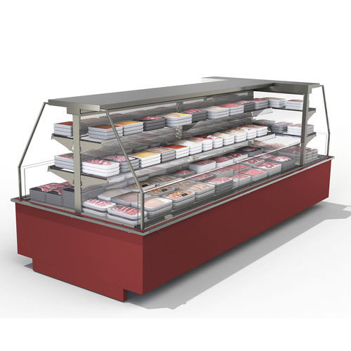 Verkaufskühlvitrine - TWIN MINI SV - Eurocryor - für Metzgerei / Metall / schwarz