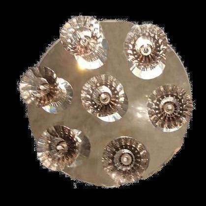 Moderne Deckenleuchte - 1037/6+1 - CRISTALUX LIGHTING DESIGN - kreisförmig / Kristall / mit Glühlampe